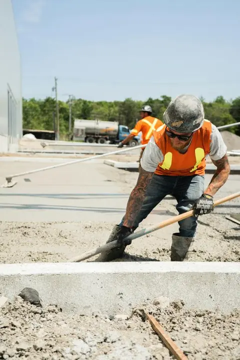 A contractor working on a site